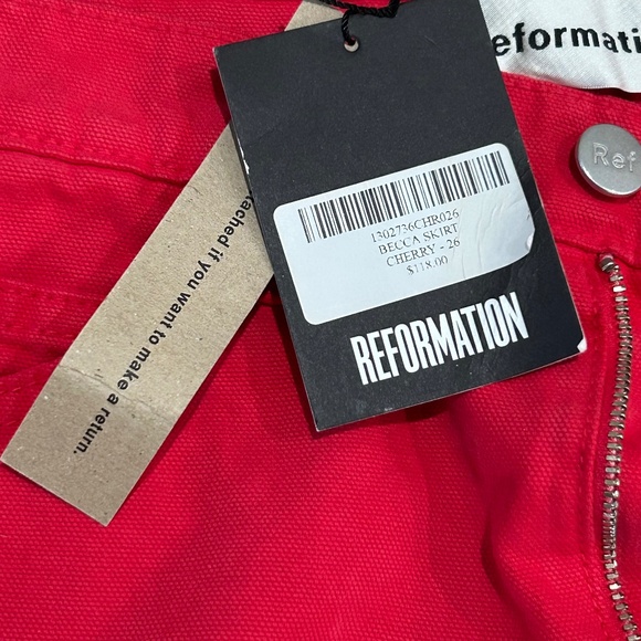 Reformation Cherry Becca Skirt Size 26 Style LY224 - Picture 5 of 6